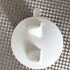 【値下げ！softbank】白い　蓋付きマグカップ【お父さん】の画像