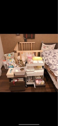 【フォルスカ】添い寝のできるベビーベット　と、持ち運びできるベビーベットセット