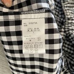 辻希美　Ange Charme しまむら ギンガムチェック ブラウス  Lの画像