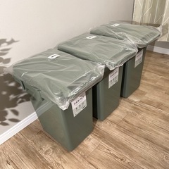 【新品未使用】 3個セット ワンハンドペール SABIRO サビログリーン33Lの画像