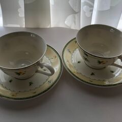 【未使用】ナルミ NARUMI ティーカップ & ソーサー 2客ｾｯﾄの画像