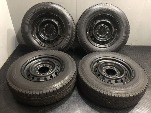 【BS BLIZZAK VL1 195/80R15 107/105L LT】スタッドレス【トヨタ 200系ハイエース 純正ホイール 15インチ 6J6HPCD139.7+35】バリ溝(KTN111)