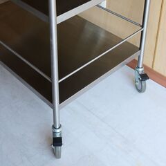 IKEA-FLYTTA フリッタ_キッチンワゴン_ステンレススチールの画像