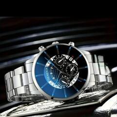 メンズカレンダー機能付き腕時計&ブレスレットセットの画像