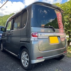 走行9万キロ台☆月々9千円〜分割可❗️車検2年付き！【名義変更代込み】広い車内！大人気‼️ダイハツ タントカスタム☆SDナビ付き☆走行中DVD見れます♪ETC付き☆純正アルミ☆電動スライドドア☆ドライブレコーダー☆そのまま乗って帰れます！の画像