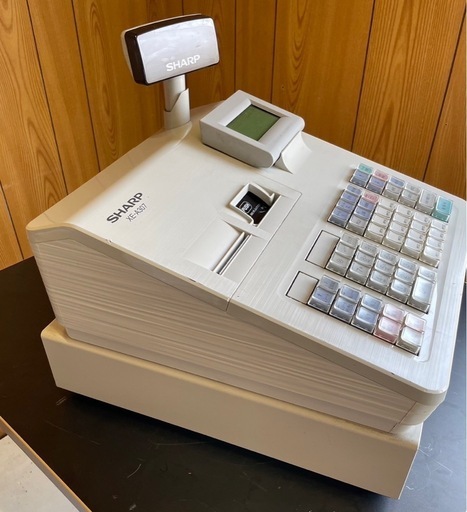 【動確済み】SHARP 電子レジスタ XE-A307-W 16部門タイプ 電子レジスター シャープ 店舗用品 会計レジ ホワイト 大阪