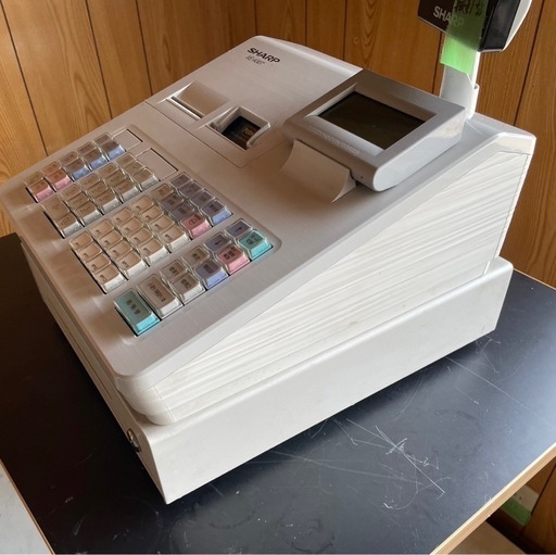 【動確済み】SHARP 電子レジスタ XE-A307-W 16部門タイプ 電子レジスター シャープ 店舗用品 会計レジ ホワイト 大阪