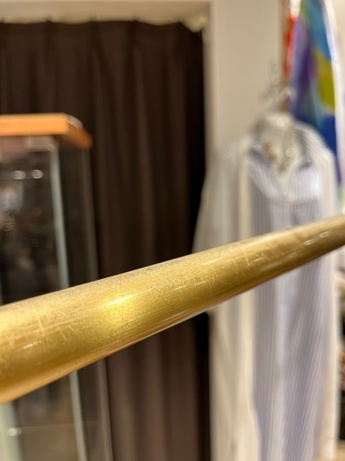 アンティークゴールドハンガーラック120cm