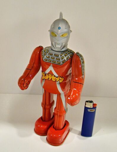 ●未使用　デッドストック(*'ω'*)●ビリケン　ブリキ　ゼンマイ歩行　ウルトラセブン●相模原　ビンテージ　アンティーク●