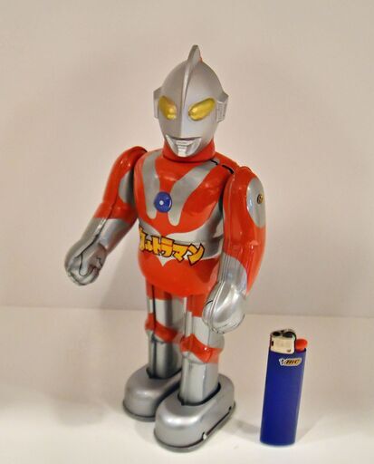 ●未使用　デッドストック(*'ω'*)●ビリケン　ブリキ　ゼンマイ歩行　ウルトラマン●相模原　ビンテージ　アンティーク●