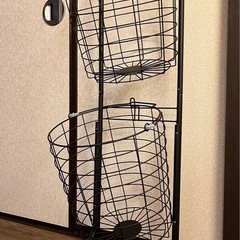 キャスター付き ランドリーラック 洗濯かご 洗濯カゴの画像