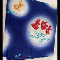 浴衣 金魚柄 作り帯付きの画像