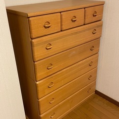 まだまだ使えるキレイなタンス　6段チェスト　2分割式