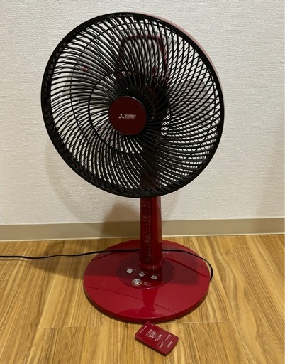 リビング扇風機 2019年製 三菱 R30J-RW-R リモコン付き