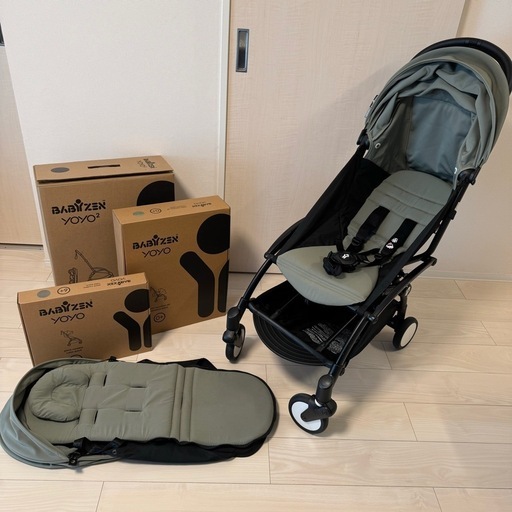 ベビーカー  YOYO2 0＋6＋ ブラックフレーム　オリーブ