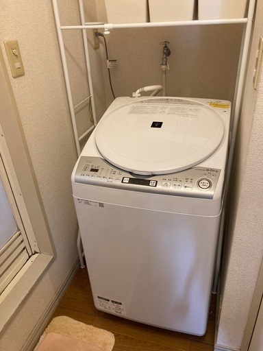 SHARP乾燥機付き洗濯機⭐️イオンプラズマクラスター➕収納ラック　セット