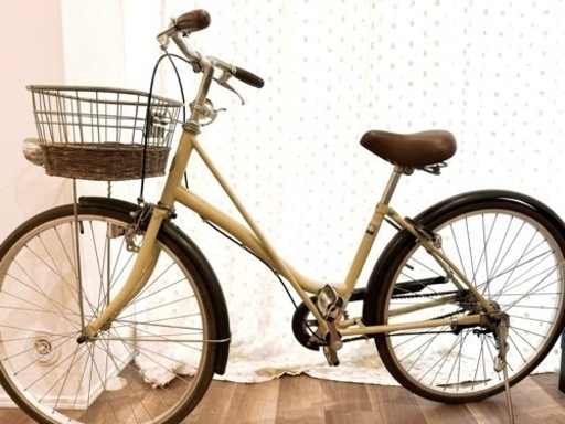 クロスバイク 3×7段変速 ベージュ TAKEDA ALL WAVE 700C 武田産業