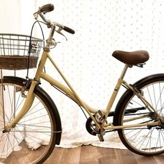 おしゃれなデザイン）カゴ付き小型自転車2021年購入品