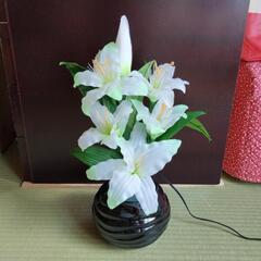お盆提灯　蓮華灯　ルミナス　百合の画像