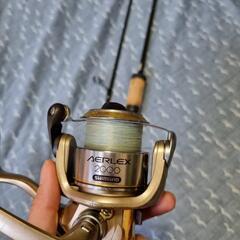 バスロッドとシマノリール Shimano Aerlex 2000の画像