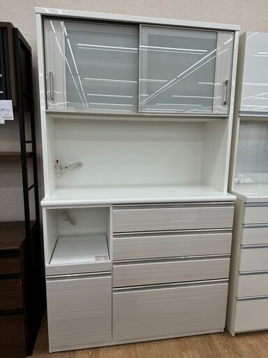 ★ジモティ割あり★ ニトリ 食器棚 ホワイト H206×W120×D50 クリーニング済み KJ5866