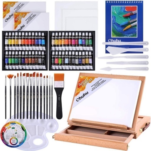 ❤️新品❤️【78点セット】Ohuhu アクリル絵の具 画材 絵具 絵画 絵の具セット