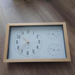 ニトリ　置き時計　湿度計