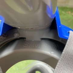 シュノーケリング　シュノーケル　フルフェイス型とフィンのセットの画像