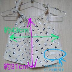 リボンキャミソール◇ハンドメイド・パンダ柄(サイズ95~105)の画像