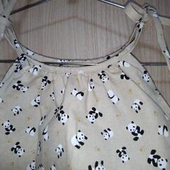リボンキャミソール◇ハンドメイド・パンダ柄(サイズ95~105)の画像