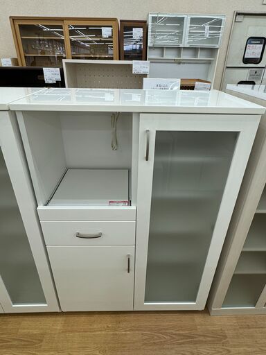 ★ジモティ割あり★ ニトリ レンジ台 ホワイト H115×W80×D40 クリーニング済み KJ5872