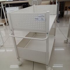 ★ジモティ割あり★  キャスター付きワゴン ホワイト H64.5...