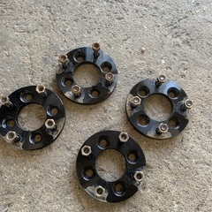 Durax正規品 PCD変換 ワイドトレッドスペーサー 100→114.3-4H-P1.5-15mm 黒 4穴のPCD100mmからPCD114.3mm ４枚セット ホイールスペーサー