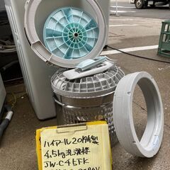 【リサイクルショップ　ピカソ　小松原】★分解洗浄済み★ Haier ハイアール 4.5kg 洗濯機 2019年製 JW-C45FK★5361★の画像