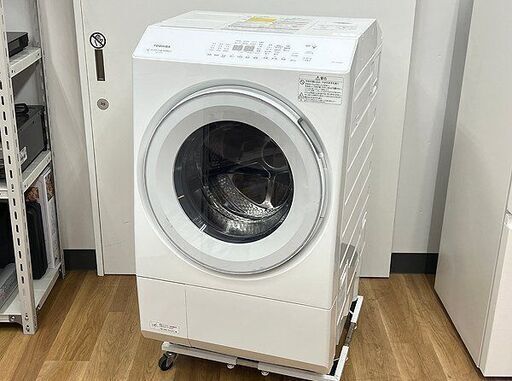 (Y)北大前! 札幌 引取 美品 東芝 ドラム式洗濯乾燥機 ザブーン TW-127XM3L-W グランホワイト 2023年製 洗濯12kg 乾燥7kg ヒートポンプ乾燥 左開き 札幌発 2050549