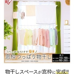 今月末処分予定　アイリスオーヤマ　窓際物干し竿