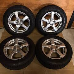 ☆2021年製スタッドレス☆　VIOLENTO　15インチ　5.5J　PCD100　4穴　ET42　ハブ径約73　BRIDGESTONE　BLIZAK　VRX2　185/65R15　整理番号：NG2024/05/17② タイヤ・ホイール