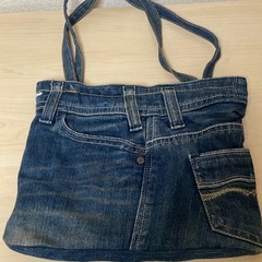 デニムバッグ　ハンドメイドの画像