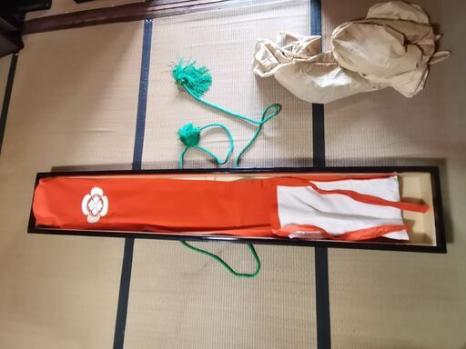 お琴 漆ケース付き デッドストック 未使用品 内袋・外袋付き 木瓜家紋