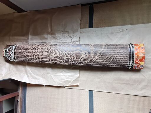 お琴 漆ケース付き デッドストック 未使用品 内袋・外袋付き 木瓜家紋