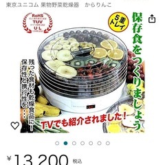 20%オフセール　新品★ドライフルーツ、肉、野菜★果物野菜乾燥器...