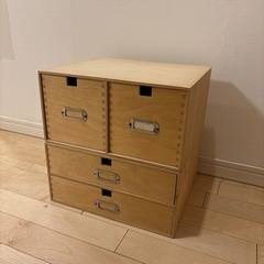 木製収納引き出し　