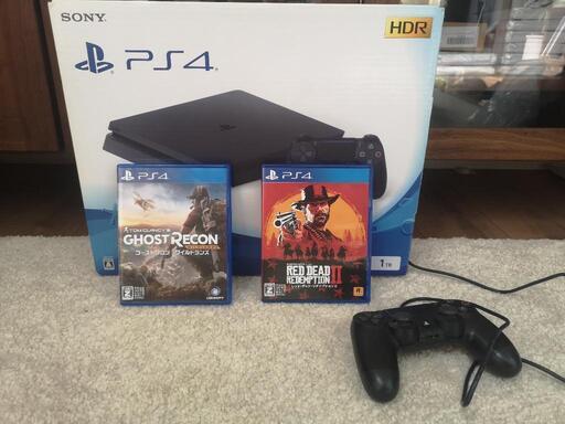 値下げPLAYSTATION４　１TB(ゲームソフト付き、ダウンロードゲーム多数)
