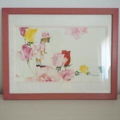 いわさきちひろ☆花と少女☆絵画
