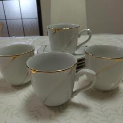 無料！コーヒーカップ４点セット⭐中古