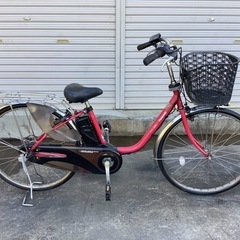 パナソニック新機種電動アシスト自転車vivi26インチレッドボディー 442 パナソニック新機種電動アシスト自転車vivi DX 26インチレッドボディー