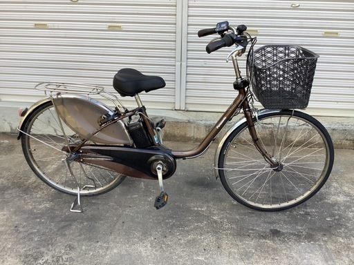 447  パナソニック最新機種電動アシスト自転車vivi 26インチブラウンボディー