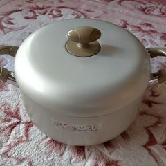 ◆両手鍋　２６ｃｍ　５．５Ｌ　厚板アルマイト加工　アルミニウム　シャディ　未使用保管品◆の画像