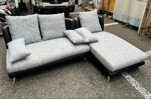 (ジS-51)SALE‼️￥11000(税込) ３人掛けカウチソファ　グレー