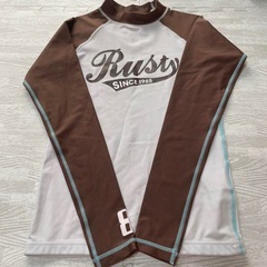 8/12~14不可 Rusty レディースM 長袖ラッシュガード 